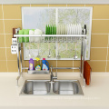 Adjustable 2019 New Arrival Good Quality Kitchen Sink Dish Drainer Organizer Stainless Steel Drying Dish Rack